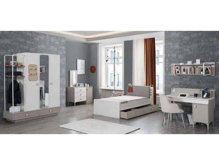 JVmoebel Jugendzimmer-Set Jugendzimmer Komplett Kleiderschrank Kommode Schreibtisch 4tlg., (4-tlg., 1x Bett + 1x Kleiderschrank + 1x Schreibtisch + 1x Kommode) von OTTO
