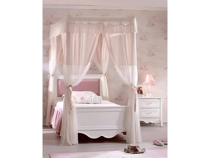 JVmoebel Jugendzimmer-Set Kinderzimmer-Set in Weiß aus Holz mit modernem Design, (4-tlg., Kinderbett, Nachttisch, Schrank, Schreibtisch) von OTTO