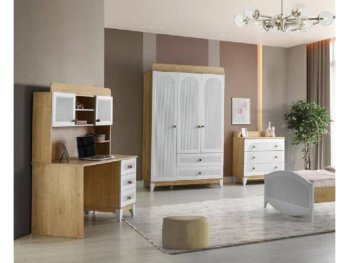 JVmoebel Jugendzimmer-Set Kommode Kleiderschrank Schreibtisch praktisches Set Kinderzimmer, (3-tlg., Kommode + Kleiderschrank + Schreibtisch) von OTTO