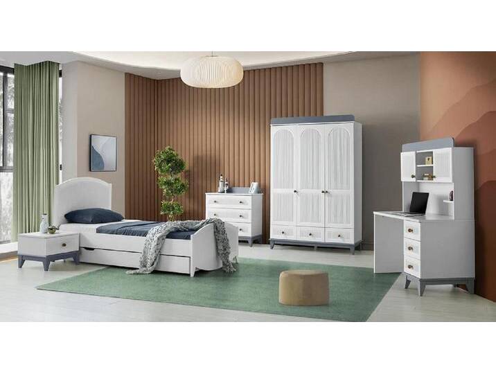 JVmoebel Jugendzimmer-Set Komplett Jugendzimmer Kinderzimmer Set Kleiderschrank Kommode, (5-tlg., Bett + Nachttisch + Kleiderschrank + Schreibtisch + Kommode) von OTTO