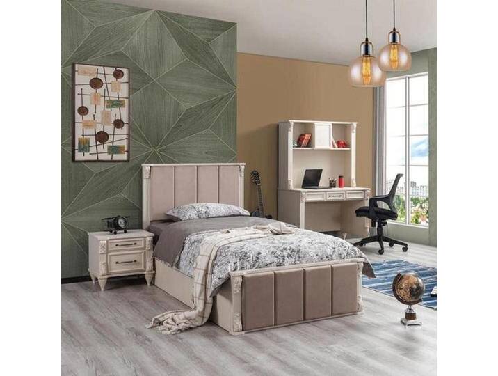 JVmoebel Jugendzimmer-Set Modernes Kinderzimmer Set: Bett, Nachttisch, Kommode, Schreibtisch ..., (3-tlg., Kinderbett, Nachttisch, Schreibtisch) von OTTO