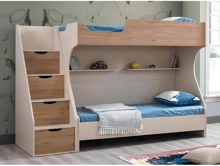 JVmoebel Etagenbett Modernes Jugendbett aus Holz in Braun für Kinderzimmer Möbel, Made in Europe von OTTO