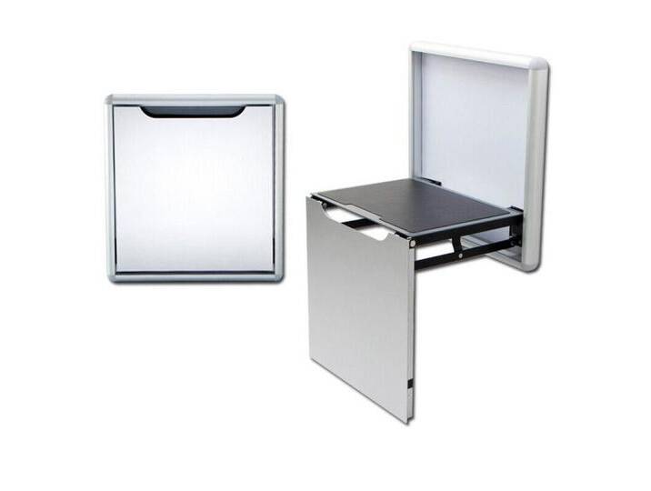 JVmoebel Klapptisch Tisch Wand Büro Tische Esstisch Ablage Wand Möbel Küche Regale, Made in Europa, silberfarben, Silber von OTTO