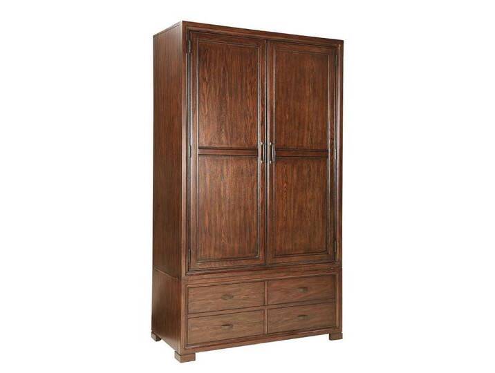 JVmoebel Kleiderschrank Klassischer Holzkleiderschrank im Landhausstil in Braun Made in Europa, braun von OTTO