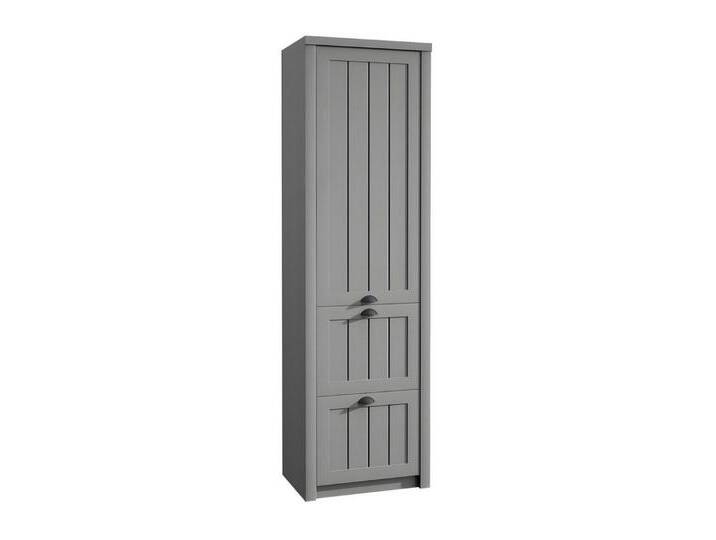 JVmoebel Hochschrank Kleiderschrank Stoffschrank Grau mit ausziehbaren Schubladen aus Holz (1-St., Hochschrank) Made in Europe, grau von OTTO