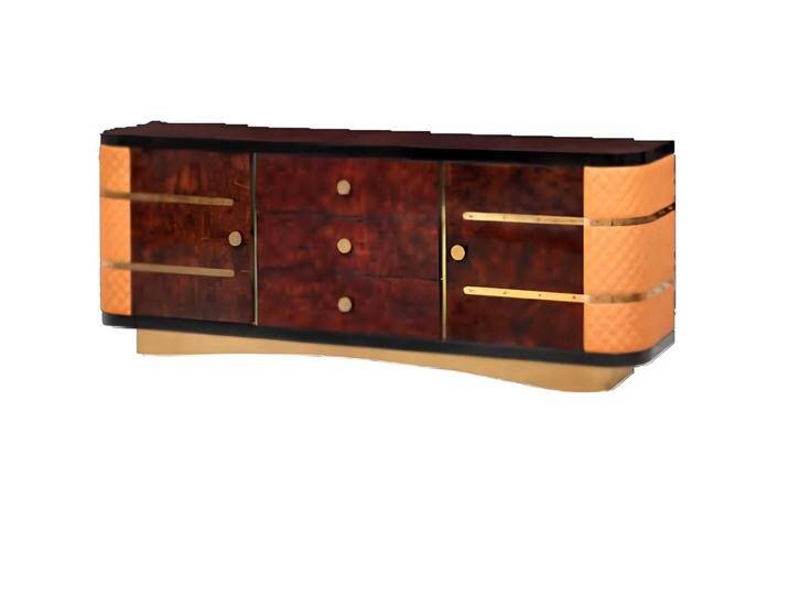 JVmoebel Kommode Designer Kommode Anrichte Side Low Board Schrank Wohn Zimmer Regal (Kommode), Made in Europa, braun von OTTO