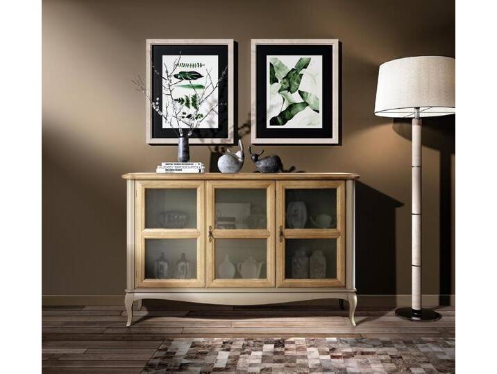 JVmoebel Kommode Sideboard Regal Schrank Regale Massiv Holz Möbel aus Italien, Made in Italy, grau von OTTO