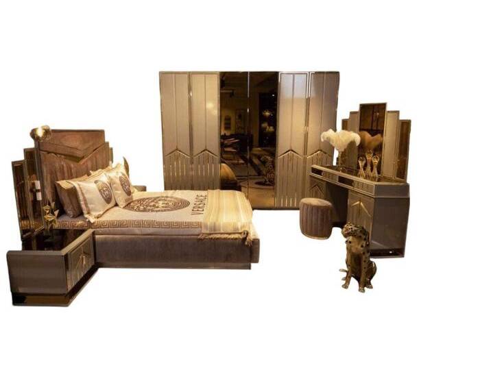 JVmoebel Komplettschlafzimmer Schlafzimmer Bett mit Nachttisch Garnitur – Modernes Möbel Set, Made in Europa, braun, Liegefläche: 160 x 200 cm, Braun JVmoebel Komplettschlafzimmer Schlafzimmer Bett mit Nachttisch Garnitur – Modernes Möbel Set, Made in Europa, braun, Liegefläche: 160 x 200 cm, Braun von OTTO