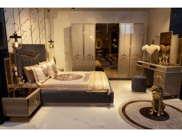 JVmoebel Komplettschlafzimmer Schlafzimmer Bett mit Nachttisch Garnitur – Modernes Möbel Set, Made in Europa, grau, Liegefläche: 160 x 200 cm, Grau JVmoebel Komplettschlafzimmer Schlafzimmer Bett mit Nachttisch Garnitur – Modernes Möbel Set, Made in Europa, grau, Liegefläche: 160 x 200 cm, Grau von OTTO