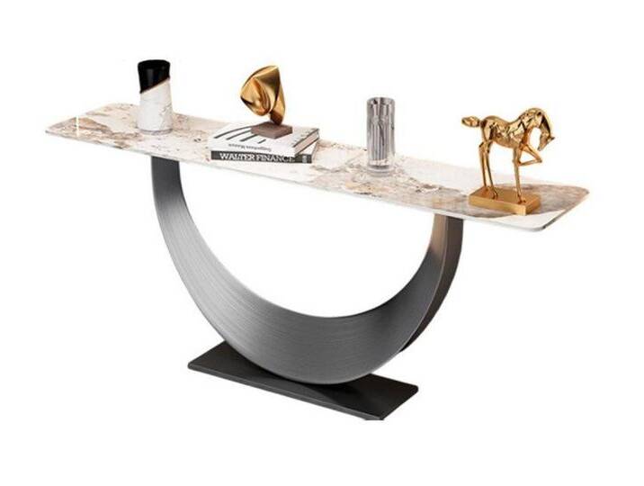 JVmoebel Konsolentisch Designer Luxus Modern Konsolentisch Edelstahl Design Silber (1-St., Konsolentisch), Made in Europa, grau von OTTO
