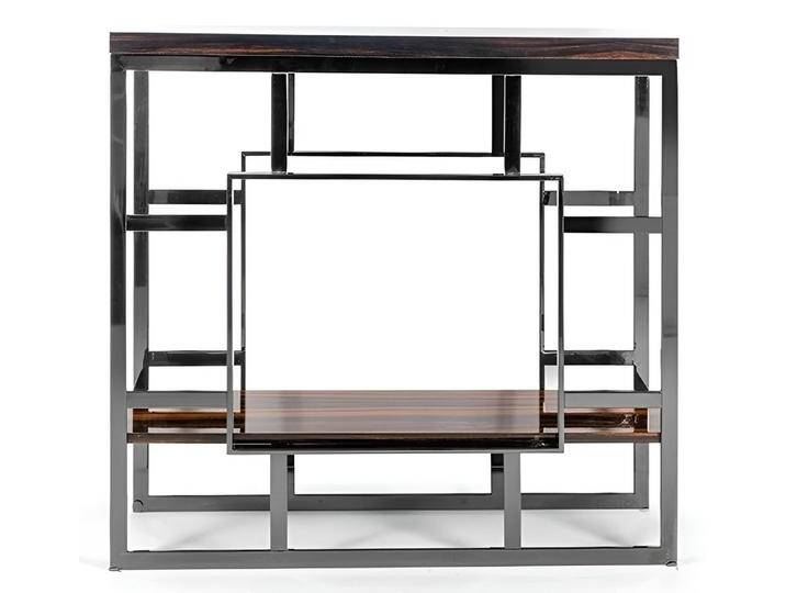 JVmoebel Konsolentisch Eleganter Konsole Tisch aus Holz und Edelstahl für das Wohnzimmer (1-St., Konsolentisch), Made in Europa, braun von OTTO