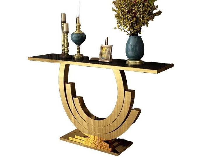 JVmoebel Konsolentisch Holz Sideboard Tisch Konsole Konsolentische Tisch Gold, Made in Europa, goldfarben von OTTO