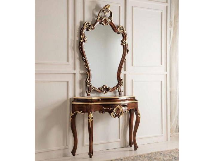 JVmoebel Konsolentisch Italienisches Holz Sideboard-Set im Spiegel-Design Braun, Made in Europa, braun JVmoebel Konsolentisch Italienisches Holz Sideboard-Set im Spiegel-Design Braun, Made in Europa, braun von OTTO