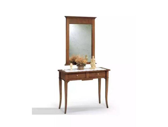 JVmoebel Konsolentisch Luxuriöses Holzkonsole Set mit Spiegel für Ihr Zuhause (2-St., 1x Konsole + 1x Spiegel), Made in Europa, braun von OTTO