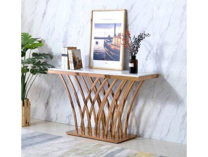 JVmoebel Konsolentisch Moderne Konsolentische für das Wohnzimmer – stilvolle Beistellmöbel (1-St., Konsolentisch), Made in Europa, goldfarben von OTTO