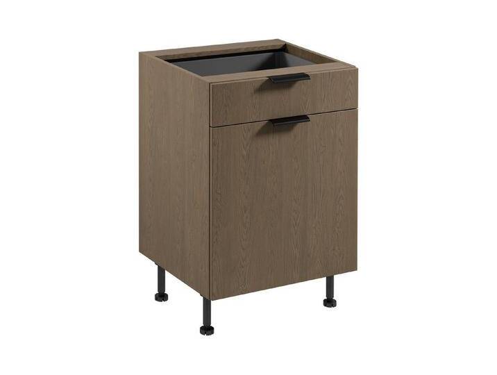 JVmoebel Unterschrank Küchenschrank Unterschrank Holz Braun mit Schublade und Regalen (1-St) Made in Europe, braun von OTTO