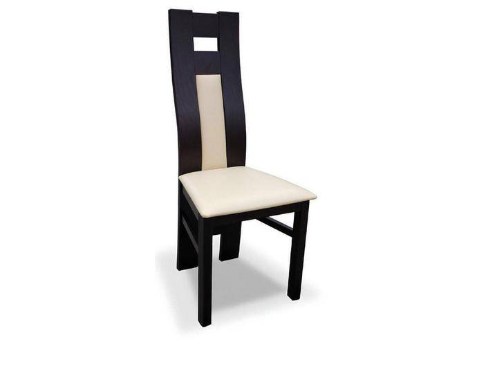 JVmoebel Küchenstuhl MASSIVHOLZ STUHL ESSZIMMERSTUHL DESIGNER LEDER STUHL STÜHLE, Made in Europa, beige schwarz von OTTO