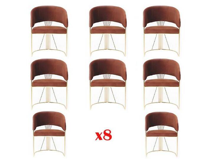 JVmoebel Loungesessel Esszimmer Set: 8x Polsterstuhl und Textil Sessel für Gruppen, Made in Europa, braun JVmoebel Loungesessel Esszimmer Set: 8x Polsterstuhl und Textil Sessel für Gruppen, Made in Europa, braun von OTTO