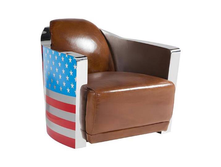 JVmoebel Loungesessel Vintage Ledersessel Rocket im Union Jack Design aus Echtleder, Made in Europa, braun JVmoebel Loungesessel Vintage Ledersessel Rocket im Union Jack Design aus Echtleder, Made in Europa, braun von OTTO