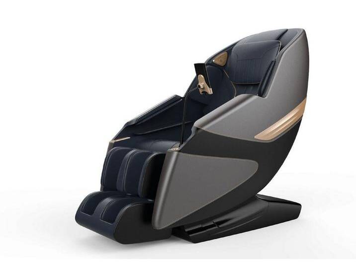 JVmoebel Massagesessel Massagesessel für Ganzkörpermassage mit 3D Display und Bluetooth (1-St), Made in Europa, blau grau schwarz von OTTO