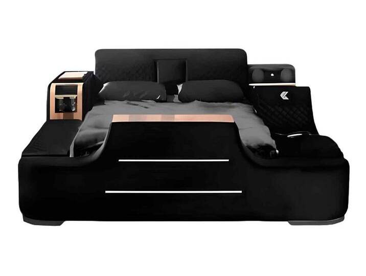 JVmoebel Multimediabett Bett mit tv Lift Fernseher Multifunktion Betten Doppelbett Möbel, Made in Europa, schwarz, 160 x 200 cm JVmoebel Multimediabett Bett mit tv Lift Fernseher Multifunktion Betten Doppelbett Möbel, Made in Europa, schwarz, 160 x 200 cm von OTTO