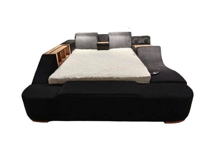 JVmoebel Multimediabett Bunte Schlafzimmer Möbel farbenfrohen Bett Betten Schwarz Modern (1-tlg., Bettrahmen), Made in Europa, schwarz, 180 x 200 cm von OTTO
