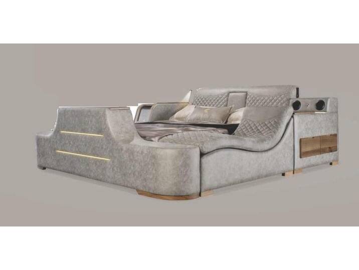 JVmoebel Multimediabett Multifunktions Bett Regal Schrank mit USB Ladestation und TV, Made in Europa, grau, 190 x 200 cm JVmoebel Multimediabett Multifunktions Bett Regal Schrank mit USB Ladestation und TV, Made in Europa, grau, 190 x 200 cm von OTTO