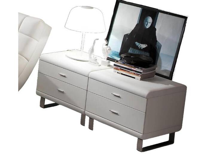 JVmoebel Nachttisch Design Nacht Metall Schlafzimmer Beistelltische Konsole Tisch (Nachttische), Made in Europa, weiß von OTTO