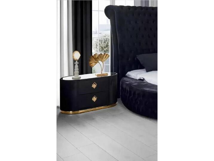 JVmoebel Nachttisch Design Nachttisch Beistelltisch für Schlafzimmer Nachtkonsole (1-St., Nachttisch), Made in Europa, schwarz von OTTO