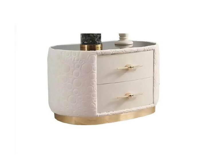 JVmoebel Nachttisch Design Nachttisch in Weiß - Moderner Beistelltisch für Ihr Zuhause (1-St., Nachttisch), Made in Europa, beige von OTTO