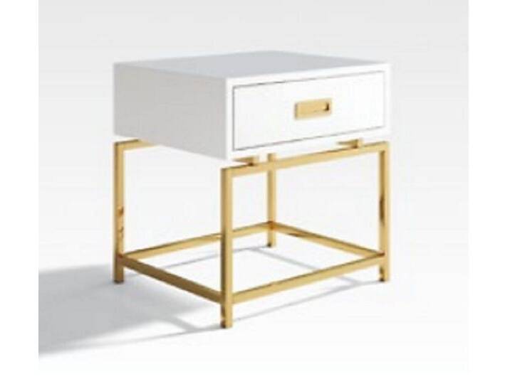 JVmoebel Nachttisch Hochwertiger Nachtschrank Kommode Beistelltisch Konsole Hochglanz Gold (Nachttisch), Made in Europa, weiß von OTTO