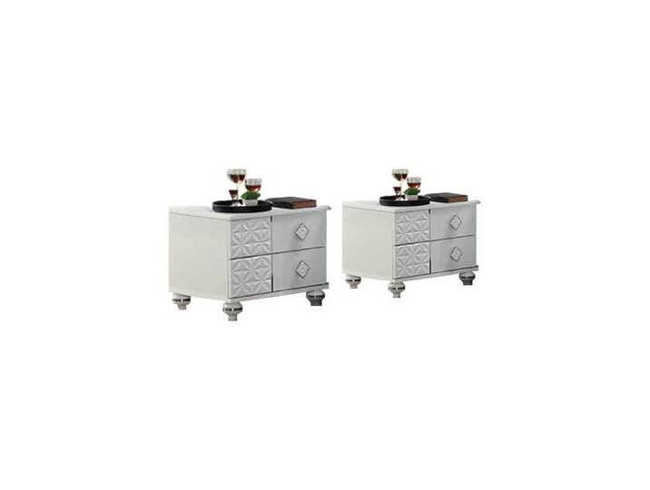 JVmoebel Nachttisch Komplette Nachttische Nachtkommoden Weiß Tisch Schlafzimmer Set 2tlg (2-St., Nachttisch), Made in Europa, weiß von OTTO