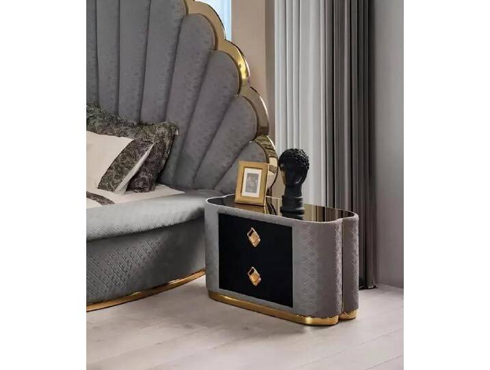 JVmoebel Nachttisch Moderne Nachtkonsole - Designer Beistelltisch für das Schlafzimmer (1-St., Nachttisch), Made in Europa, grau von OTTO