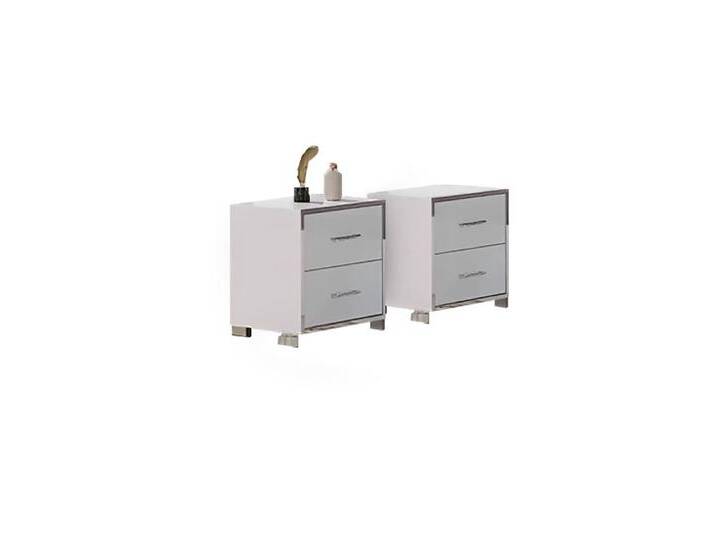 JVmoebel Nachttisch Nachtschrank Nachtkommode Bettkommode Beistelltisch Nachttisch 2tlg (2-St., 2x Nachttische), Made in Europa, weiß von OTTO