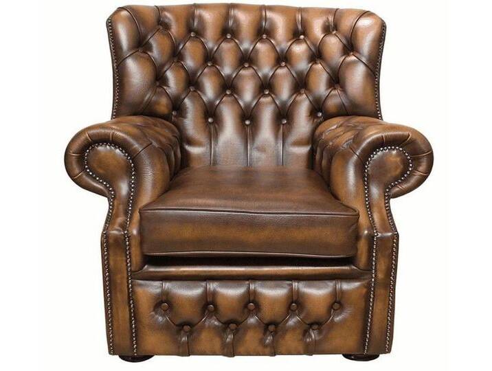 JVmoebel Ohrensessel Brauner Samt-Chesterfield 1-Sitzer Ledersessel für TV-Genuss, Made in Europa, braun von OTTO