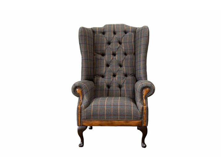 JVmoebel Ohrensessel Chesterfield Ohrensessel Polsterstuhl 1-Sitzer Textil Couch (Ohrensessel), Made in Europa, braun von OTTO