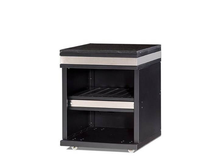 JVmoebel Outdoor-Küchenmodul Außenküchenmodul aus Edelstahl in Schwarz modern Made in Europe, schwarz silberfarben von OTTO