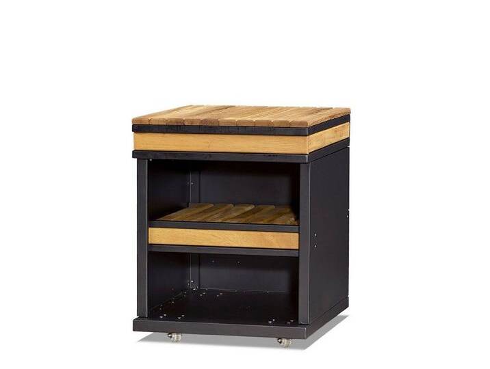 JVmoebel Outdoor-Küchenmodul Außenküchenmodul aus Holz und Edelstahl in Braun für Garten Made in Europe, schwarz von OTTO