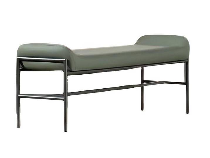 JVmoebel Polsterbank Grüne Polsterbank aus Kunstleder für Schlafzimmer - Sitzbank Metall (1-St), Made in Europe, grün von OTTO