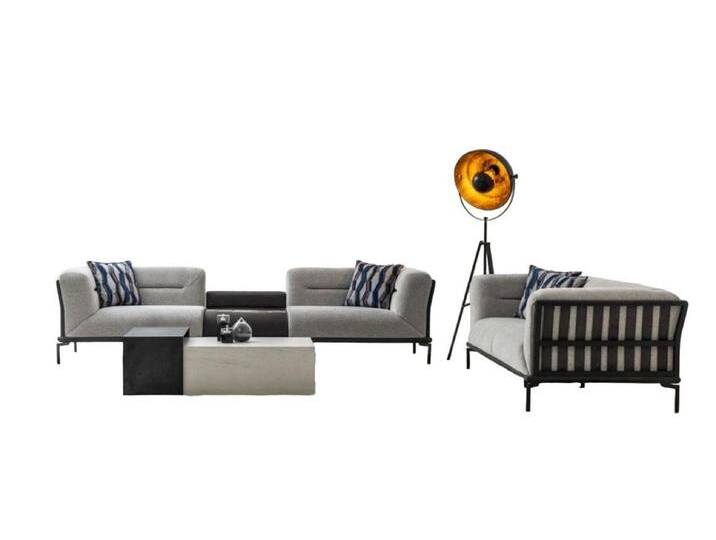 JVmoebel Polstergarnitur Hellgraue Sofagarnitur Eleganter 4-Sitzer Polster Dreisitzer 2tlg Set, (2-tlg., Sofas 4 Sitzer+3 Sitzer), Made in Europa von OTTO