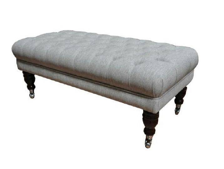 JVmoebel Polsterhocker Chesterfield Hocker Pouf XXL Fußhocker Beistellhocker Designer (Hocker), Made in Europa, grau von OTTO