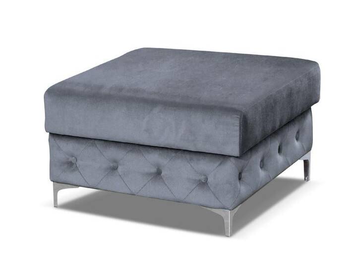 JVmoebel Polsterhocker Stylischer grauer Chesterfield Pouf Sitzhocker Truhe Fußhocker (Hocker), Made in Europa, grau von OTTO
