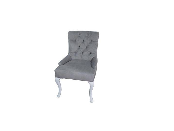 JVmoebel Polsterstuhl Chesterfield Stühle mit Klopfer Edle Design Hotel Stuhl 2x Gruppe, Made in Europa, grau weiß, Grau von OTTO