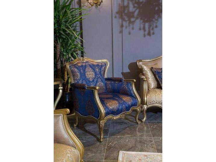 JVmoebel Polsterstuhl Samt Sofalounge einsitzer Polstermöbel Textil Couch Möbel, Made in Europa, blau JVmoebel Polsterstuhl Samt Sofalounge einsitzer Polstermöbel Textil Couch Möbel, Made in Europa, blau von OTTO