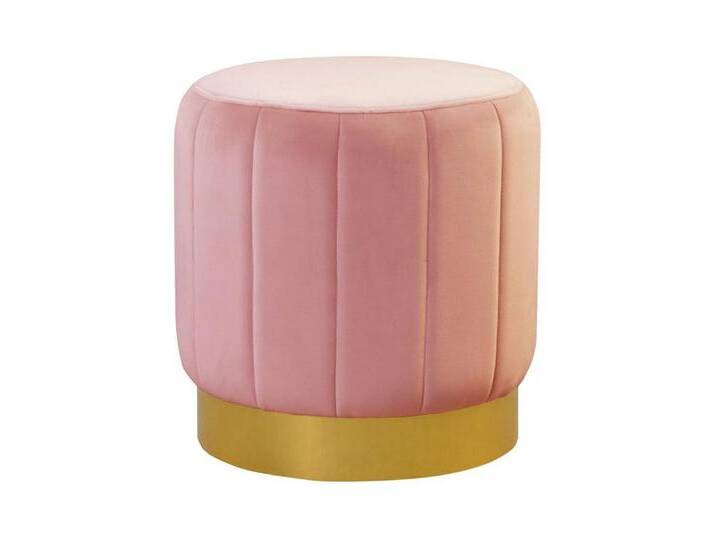 JVmoebel Pouf Eleganter runder rosa Pouf Sitzhocker Fußhocker Polsterhocker (Hocker), Made in Europa, rosa von OTTO