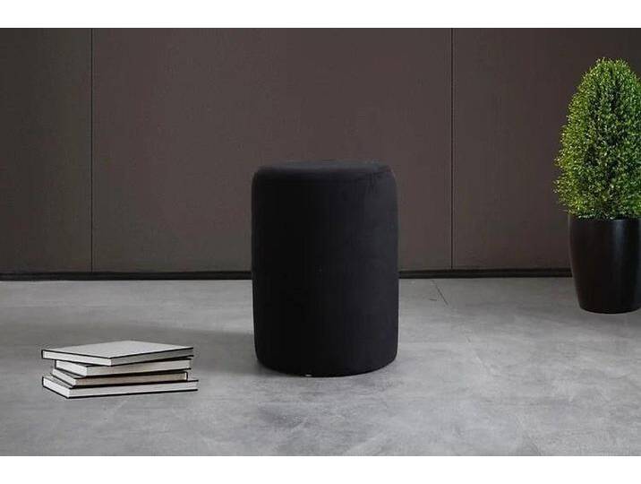 JVmoebel Pouf Eleganter schwarzer Sitzhocker aus Polyester für das Wohnzimmer (1-St., Hocker), Made in Europa, schwarz von OTTO