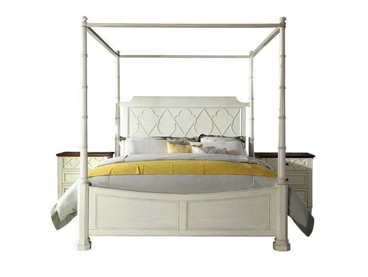 JVmoebel Schlafzimmer-Set Bett 2x Nachttisch 3tlg Schlafzimmer Set Schlafzimmer Himmelbett Weiß, Made in Europa, weiß JVmoebel Schlafzimmer-Set Bett 2x Nachttisch 3tlg Schlafzimmer Set Schlafzimmer Himmelbett Weiß, Made in Europa, weiß von OTTO