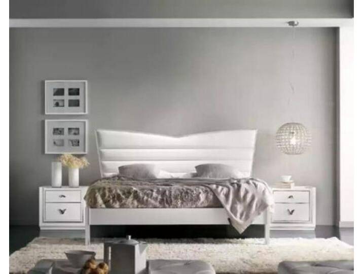 JVmoebel Schlafzimmer-Set Design Bett 2x Nachttische 3 tlg Schlafzimmer Set Luxus Neu, (3-tlg., Bett + 2x Nachttische), Made in Europa, weiß von OTTO