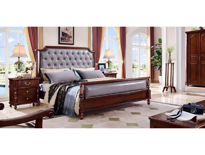 JVmoebel Lederbett Holz Doppelbett Schlafzimmer Set mit Nachttischen, Made in Europa, grau JVmoebel Lederbett Holz Doppelbett Schlafzimmer Set mit Nachttischen, Made in Europa, grau von OTTO