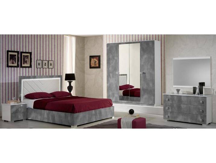 JVmoebel Schlafzimmer-Set Italienisches Schlafzimmermöbel Set 6-teilig Betten Schrank Kommode, Made in Europa, grau JVmoebel Schlafzimmer-Set Italienisches Schlafzimmermöbel Set 6-teilig Betten Schrank Kommode, Made in Europa, grau von OTTO